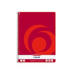 Herlitz Spirálfüzet A4 / 80 lap, lyukasztott, kockás
