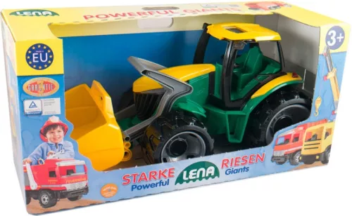 LENA LENA: Óriás traktor homlokrakodóval zöld/sárga 62cm (02057)