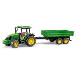 Traktor - John Deere 5115M, pótkocsival - Bruder 2108