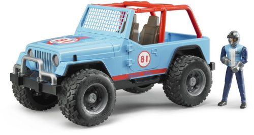 Verseny Jeep Cross Country (kék), versenyzővel - Bruder 2541