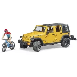   Jeep Wrangler Rubicon Unlimited hegyi kerékpárral és kerékpárossal - Bruder 2543