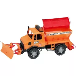 Szórókocsi - MB Unimog, ekevassal - Bruder 2572