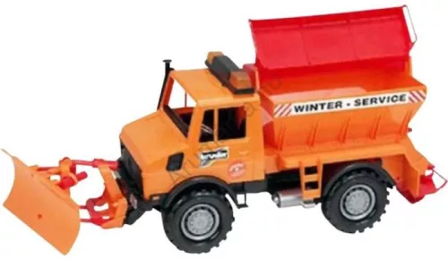Szórókocsi - MB Unimog, ekevassal - Bruder 2572