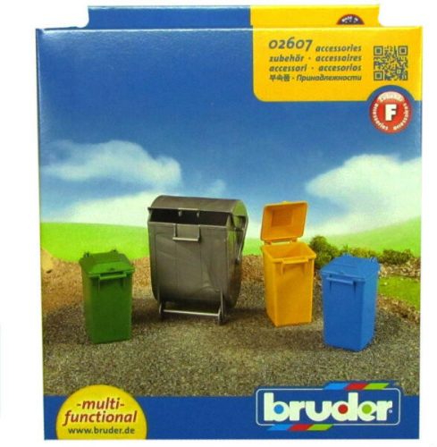 Bruder 4 db szemetes kuka (02607)