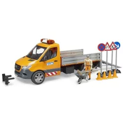   Bruder MB Sprinter útkarbantartó sofőrrel, tartozékokkal és  fény+hang modullal (02677)