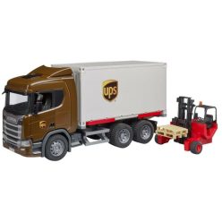   Bruder Scania Super 560R UPS Logisztikai kamion targoncával (03582)