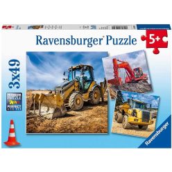 Ravensburger: Puzzle 3x49 db - Óriás munkagépek (05032)