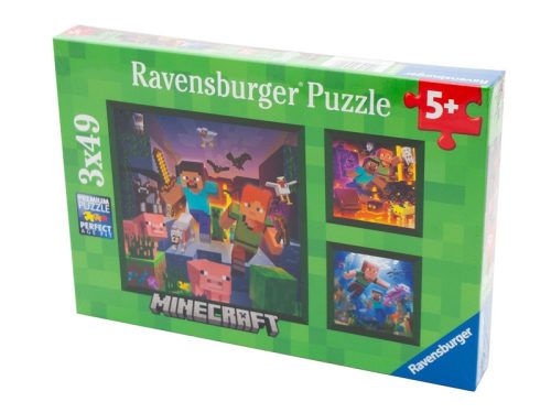 Ravensburger Puzzle 3x49 db - Minecraft Biomák (05621)