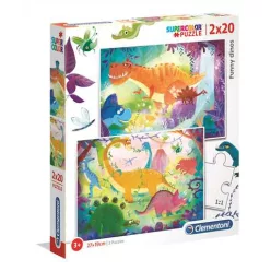 2X20 DB-OS PUZZLE - MÓKÁS DĺNÓK (24755) - CLEMENTONI