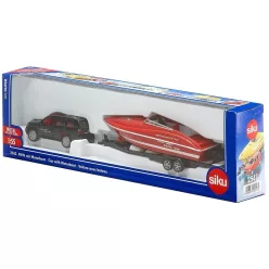   SIKU Toyota Landcruiser autó utánfutóval és motorcsónakkal 1:55 - többféle - 2543