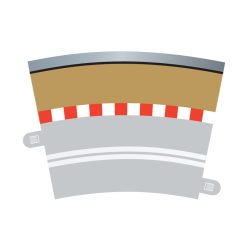   SCALEXTRIC C7019 - szegély, szegély és sorompó - ív - R3,5 - 22,5 fok külső