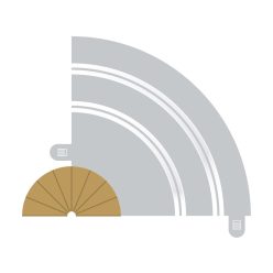   SCALEXTRIC C8279 - Border, Kerb & Barrier - Curve - R1 - 22.5fok belső