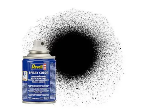 Revell - Selyem fekete spray akril aeroszol - 100ml (34302 R)