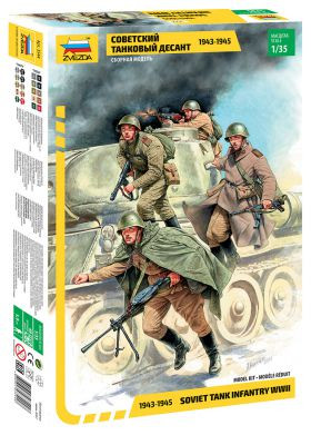 Zvezda Soviet Tank Infantry WWII 1:35 (3544)