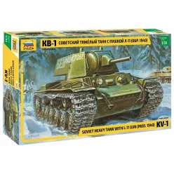   Zvezda KV-1 Soviet heavy tank mod. 1940 with L-11 gun 1:35 makett harcjármű (3624)