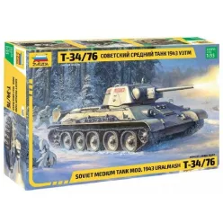   Zvezda T-34/76 mod.1943 Uralmash 1:35 makett harcjármű (3689)