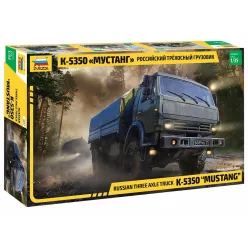   Zvezda K-5350 Truck 3-axle Mustang 1:35 makett harcjármű (3697)