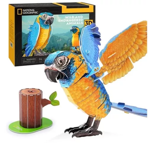 Cubicfun 3D puzzle kéktorkú ara