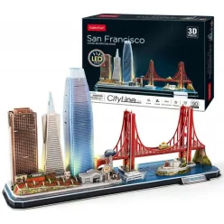 Cubicfun 3D puzzle City Line LED-es San Francisco
