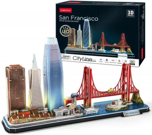 Cubicfun 3D puzzle City Line LED-es San Francisco