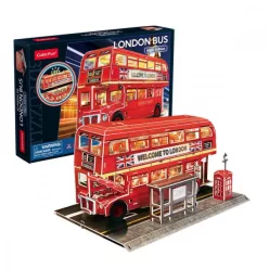 Cubicfun 3D puzzle Double Decker-London busz LED-es