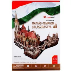   Cubicfun 3D puzzle magyar építészet-Mátyás templom-Halász bástya