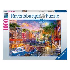 Puzzle 1000 db - Naplemente Amszterdam