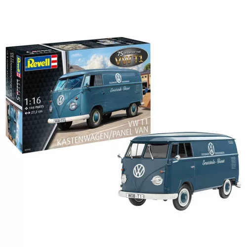 Revell VW T1 Panel Van - 75 Years of the VW T1 (07742) 1:16 makett autó   ZS.