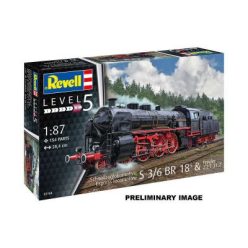   Revell Express Loco S3/6 BR 18(5) with Tender (62168) 1:87 makett készlet kiegészítőkkel