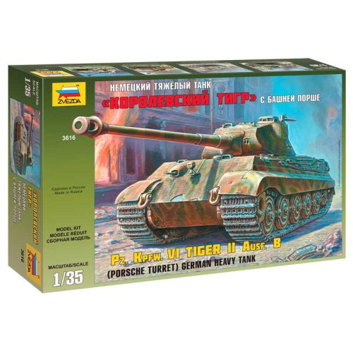 Zvezda Kingtiger Porsche Heavy German Tank WW II 1/35 (3616)
