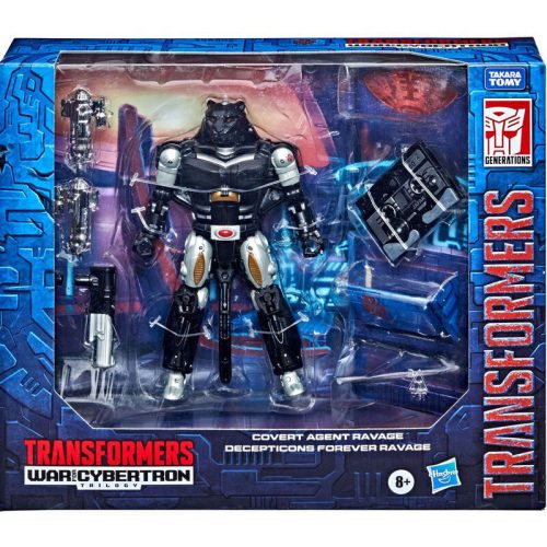 Transformers War From Cybertron Covert Agent Ravage + Decepticon Forever Ravage figures set 15cmSTOC