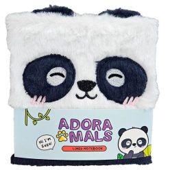 Panda A5 plüss jegyzetfüzet 15,5x15x2cm