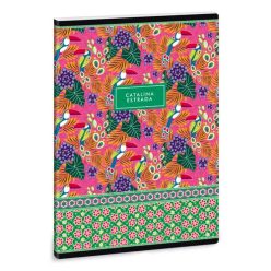   Ars Una Catalina Estrada Tropical A/5 extra kapcsos füzet-négyzethálós
