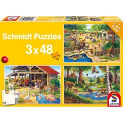 Schmidt Puzzle My Favorite Animals, 3x48 pcs (56203)