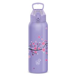 Ars Una duplafalú fémkulacs 3D-700 ml - Snow Flower-purple