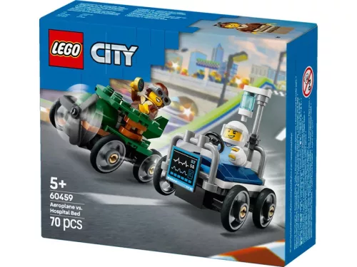 LEGO City Great Vehicles 60459 Repülő vs. kórházi ágy, versenyautós csomag