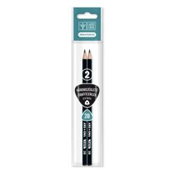 Ars Una háromszögletű grafitceruza, 2B - csíkos - 2 db