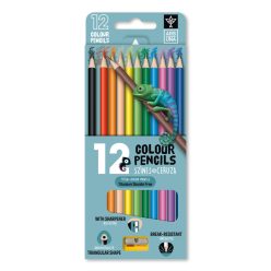   Ars Una 12 színű, háromszögletű színes ceruzakészlet hegyezővel