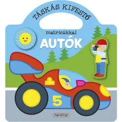 Táskás kifestő matricákkal - Autók