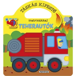 Táskás kifestő matricákkal - Teherautók