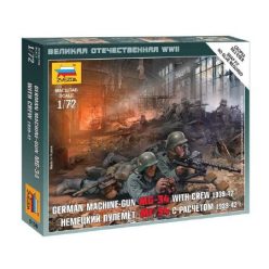   Zvezda German Machine-Gun MG-34 with Crew /1939-1942/ 1:72 (6106)