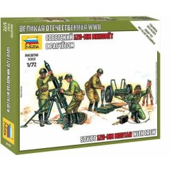 Zvezda Soviet 120 mm Mortar with screw 1/72 (6147)