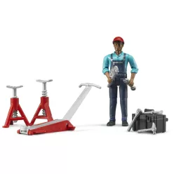 Gépjavító munkás, szerszámokkal együtt - Bruder 62100