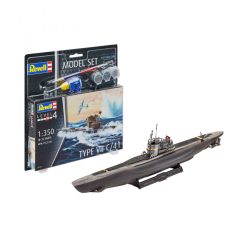   Revell German Submarine Type VII C/41 1:1200 makett készlet festékkel és kiegészítőkkel (65154)