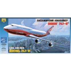 Zvezda Boeing 747-8 1:144 makett repülő (7010)