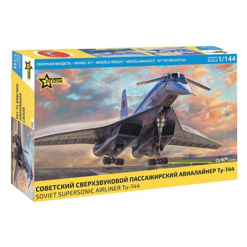 Zvezda Tu-144 Tupolev Supersonic Civil Airliner 1:144 (7045)