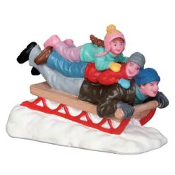 Lemax sledding with dad General 2015