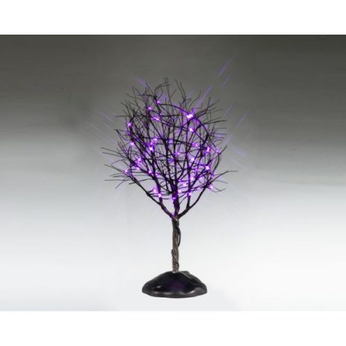Lemax dry tree with purple lights Spooky Town 2025