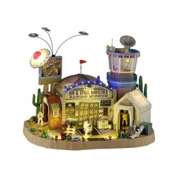   Lemax the air & space novelties hangar museum Spooky Town 2025