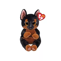   Ty Beanie Bellies plüss figura FRITZ, 15 cm - fekete/barna kutya